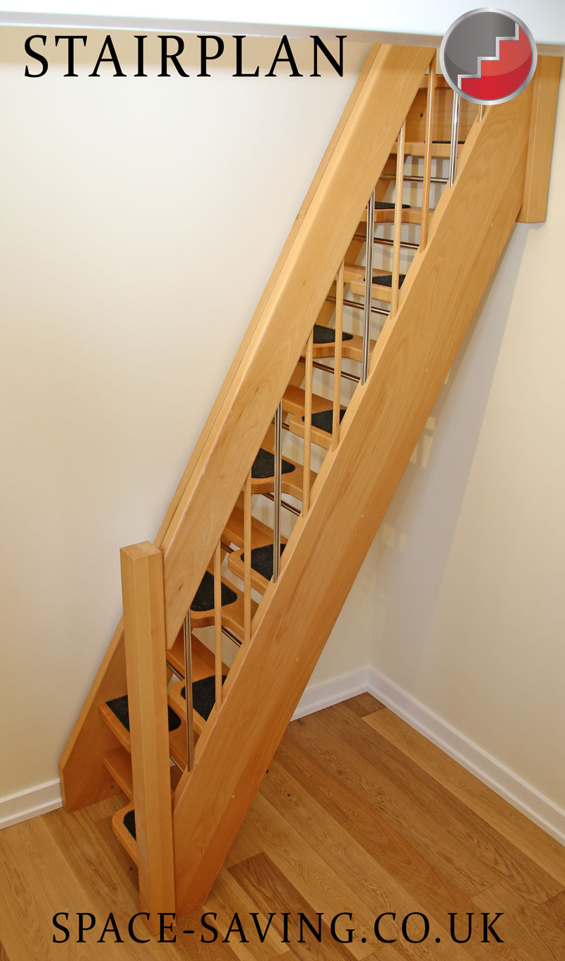 Beech 40 space saving staircase with open risers